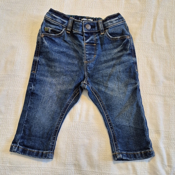 Next boys size 3-6 months blue pull on stretch jeans NWT - Picture 1 of 3